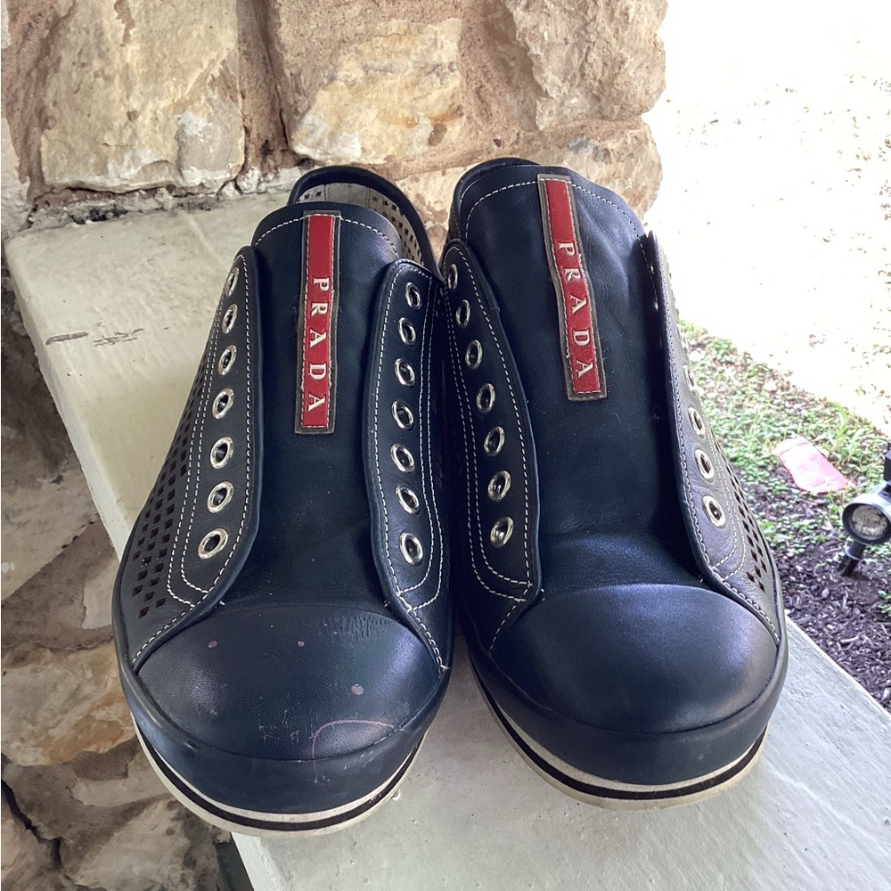 Men's Blue Prada Athletic Shoes - Picture 2 of 6